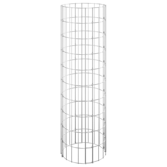 Poteau à gabion circulaire acier galvanisé ø30x100 cm