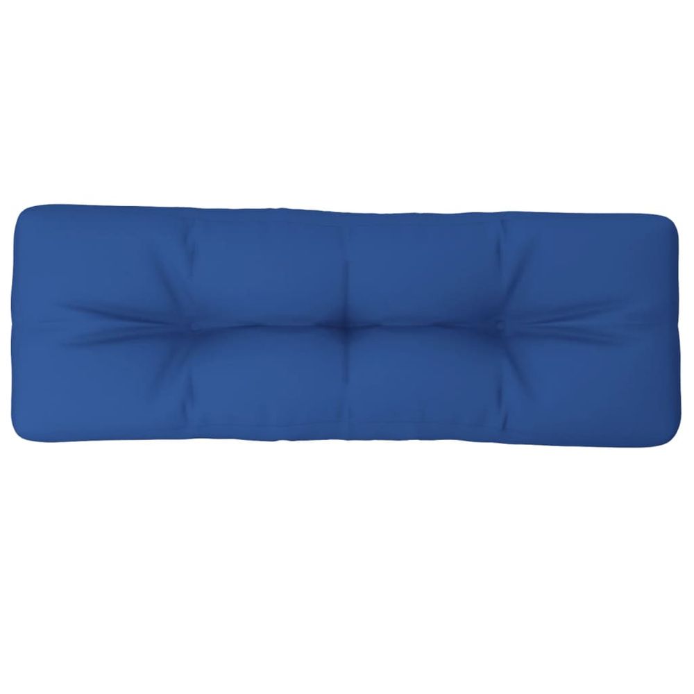 Coussin de palette bleu royal 120x40x12 cm tissu