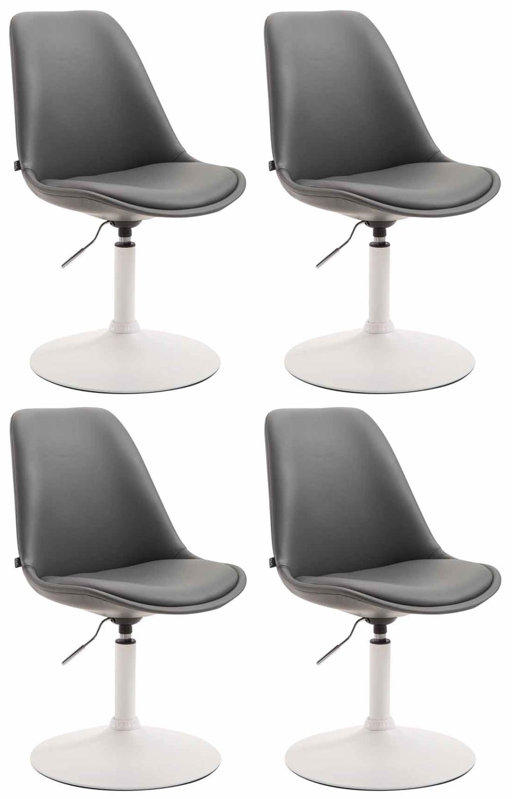 Lot de 4 chaises de salle à manger maverick w en simili cuir