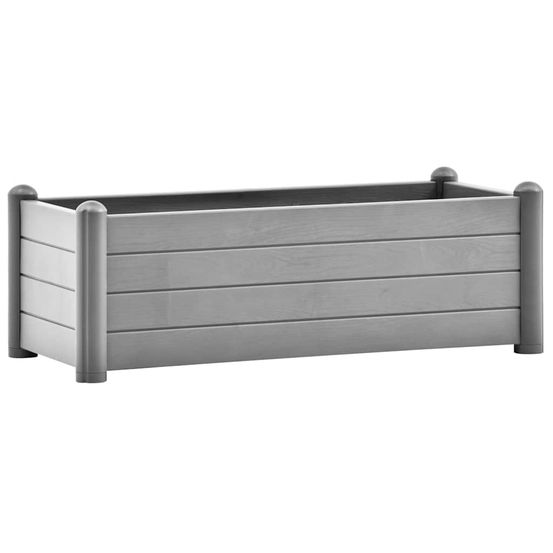 Lit surélevé de jardin pp gris pierre 100x43x35 cm