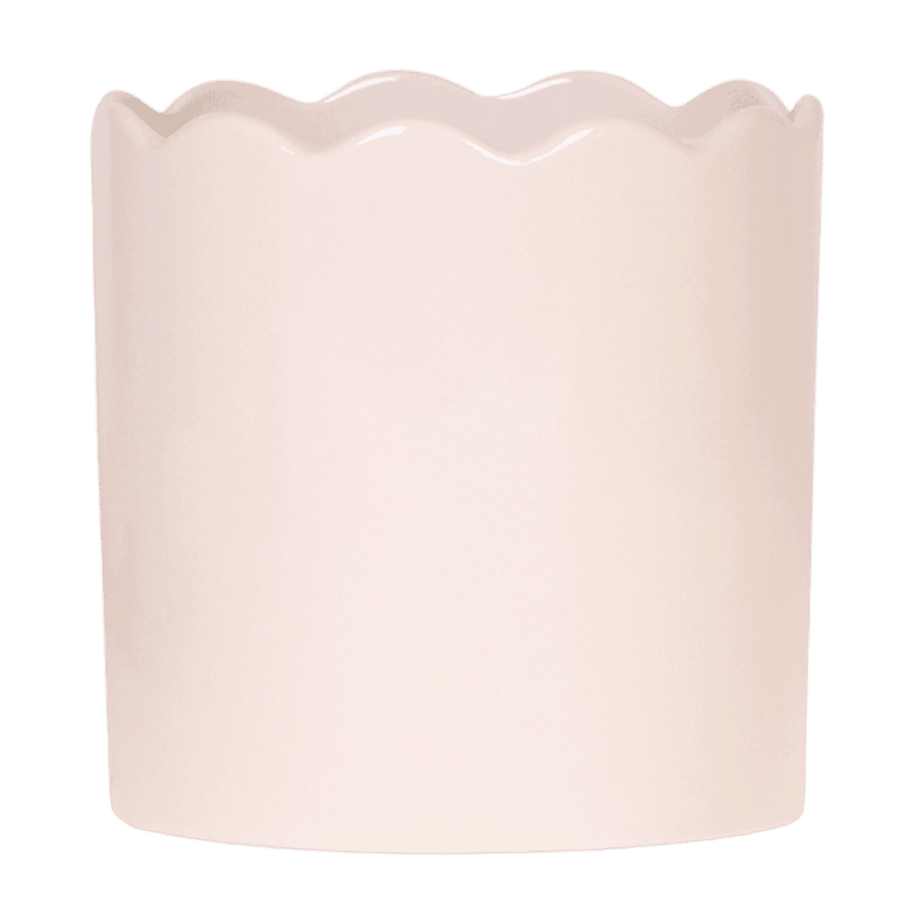 Cache-pot curve blanc - ø12 cm x h13 cm