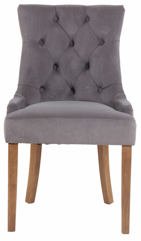 Lot de 4 chaises de salle à manger aberdeen velours antique clair