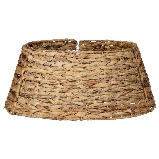 Mica decorations jupe de sapin de noël h26 x d58 cm - couvre pied - marron - herbiers marins tressés
