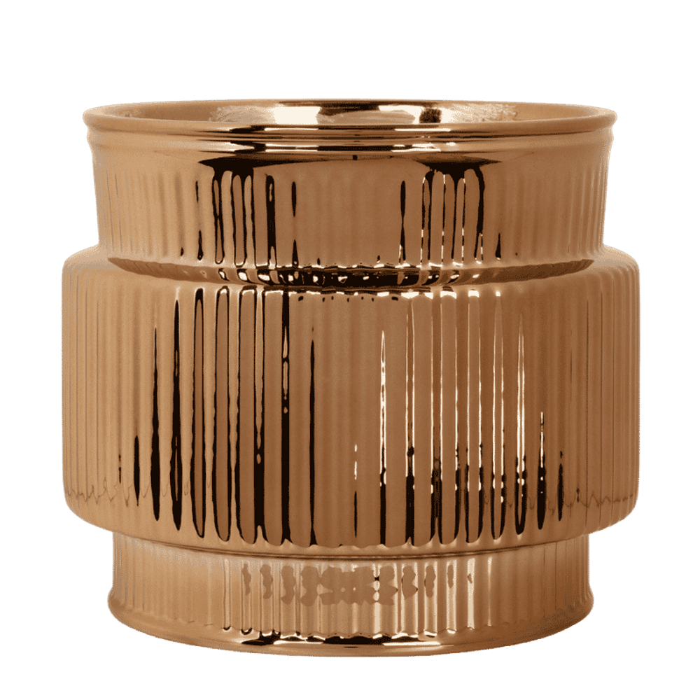 Cache-pot allure shiny bronze - ø12 cm x h12,5 cm