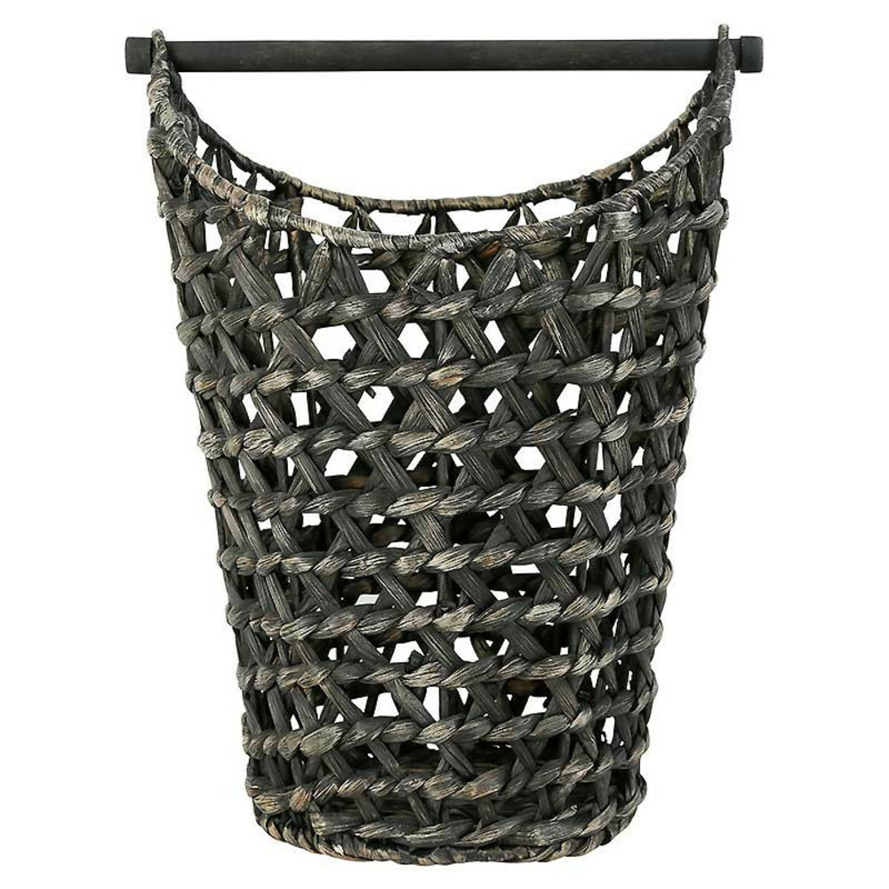 Panier celebes noir côté table 28x30x42cm