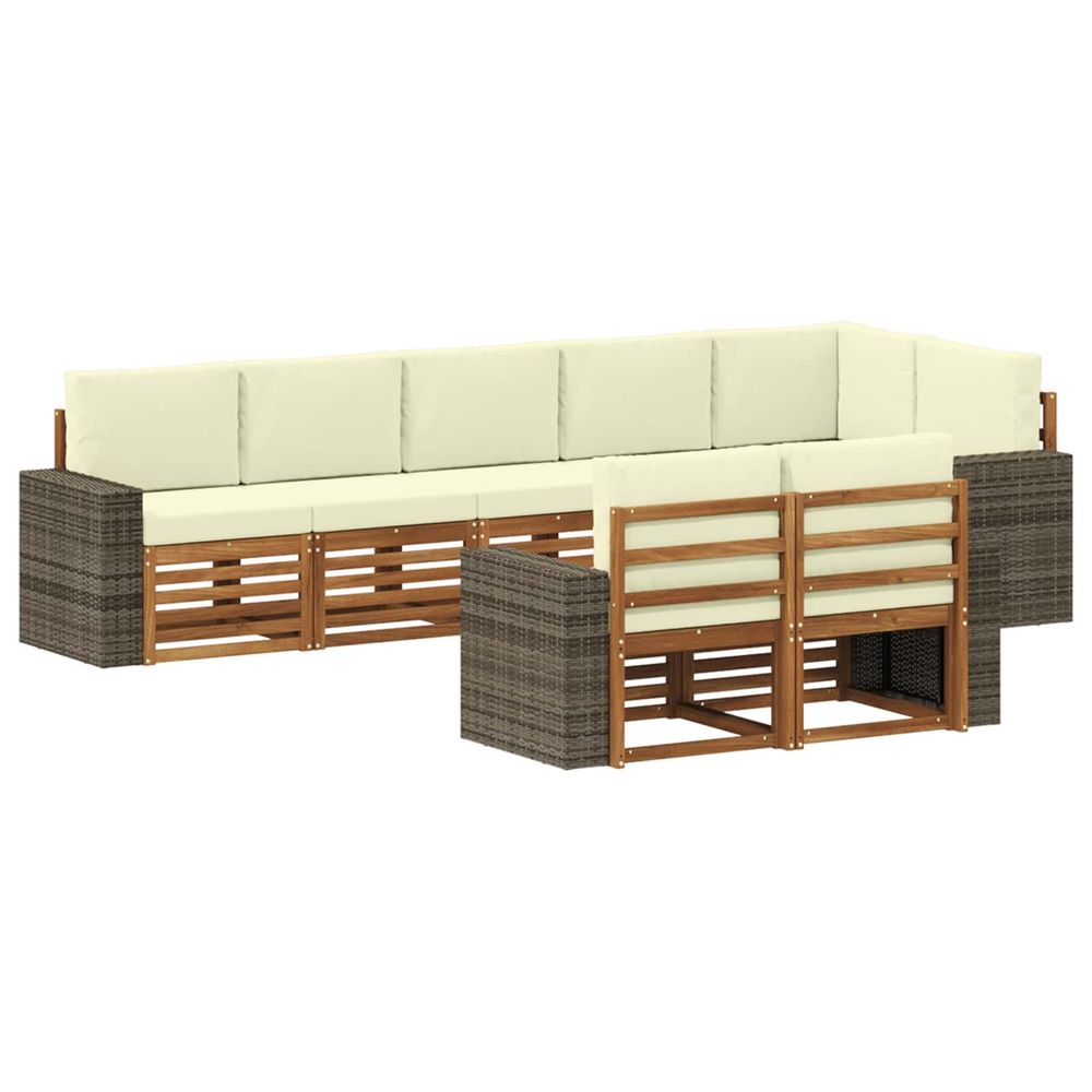 Ensemble de canapés d'extérieur 8 pc polyester