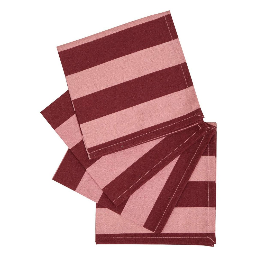 4 serviettes cherry rouge carmin l40xp40xh0,2cm