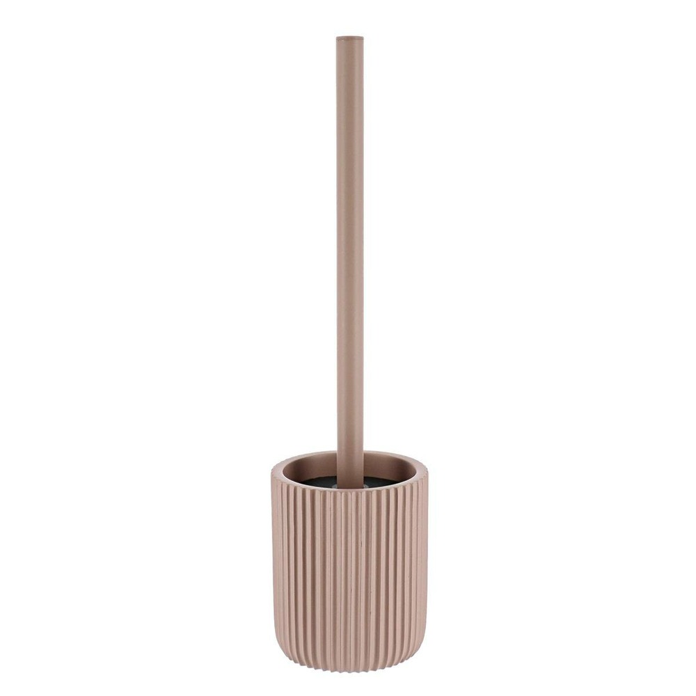 Brosse wc polyresine striee - cappuccino