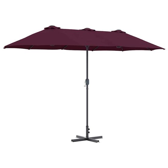 Parasol de jardin 370 x 197 x 239 cm polyester et aluminium
