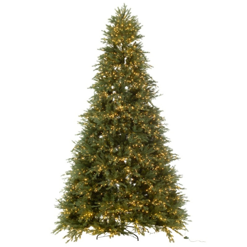Sapin de noël artificiel avec 4000 led en métal vert h.325 cm h325