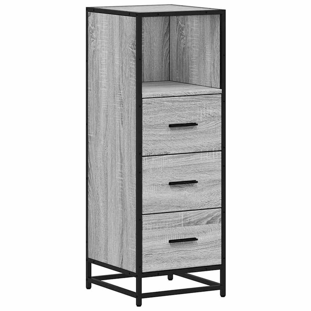 Armoire de salle de bain sonoma gris 35x37,5x100 cm