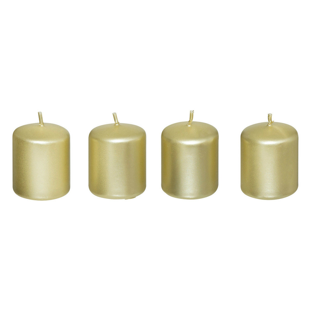 Lot de 4 bougies satin or 160g