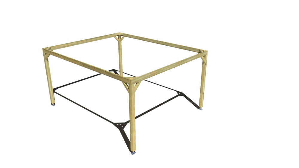 Pergola bois • 4m x 5m • indépendante • cadre simple • livraison comprise