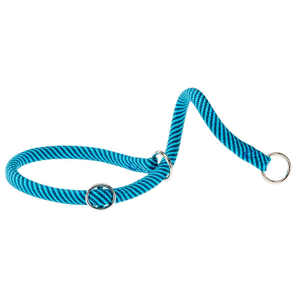 Collier semi-étranglé pour chiens sport extreme cs13/70, longe en nylon robuste, ajustable, azur-bleu