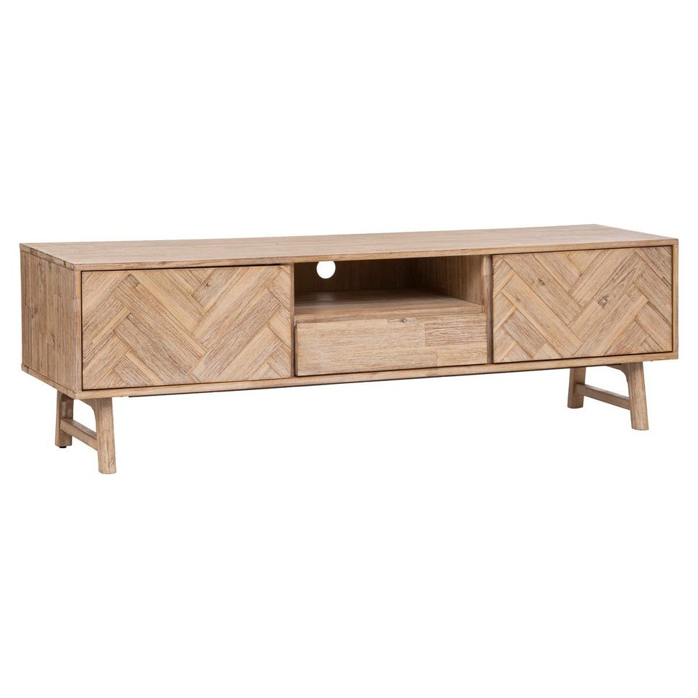 Meuble tv aeris - 2 portes - bois d'acacia