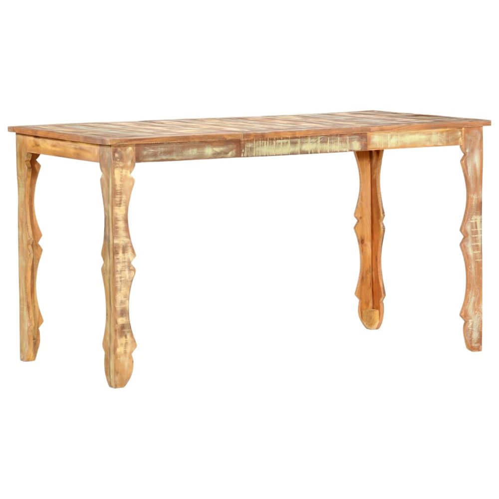 Table de salle à manger 140x70x76cm bois de récupération massif
