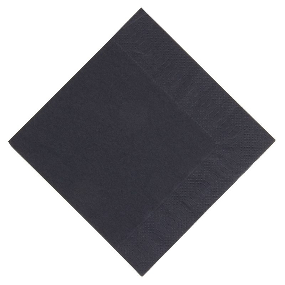 Serviette oate 3 plis noire 330 mm lot de 1000 - duni