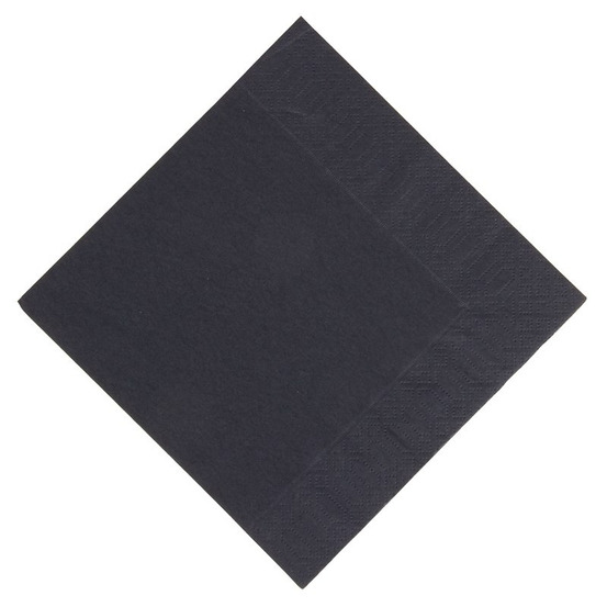 Serviette oate 3 plis noire 330 mm lot de 1000 - duni