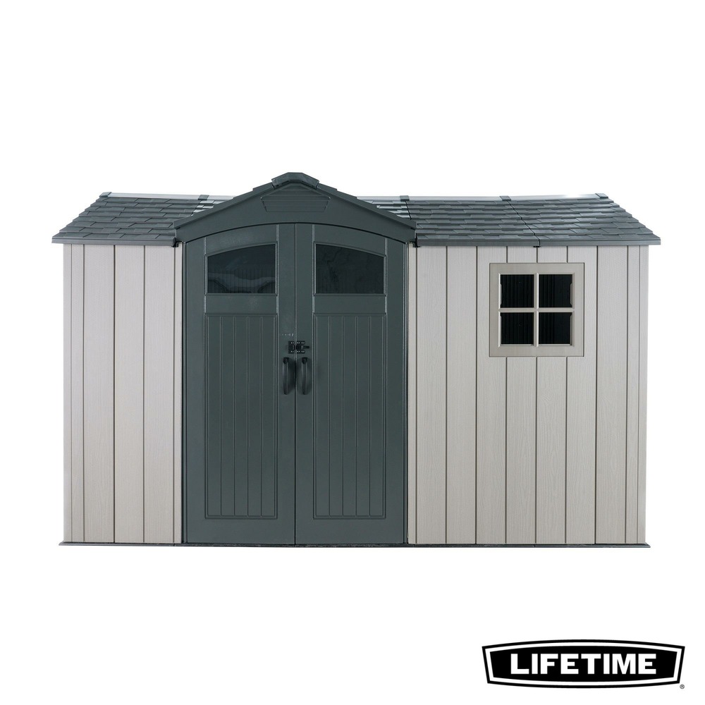 Abri de jardin résine 7. 58m2 (3. 56x2. 13m) side entry LIFETIME #60430U