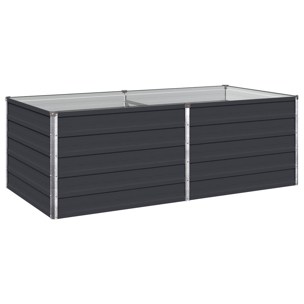 Jardin surélevé anthracite 160 x 80 x 55 cm