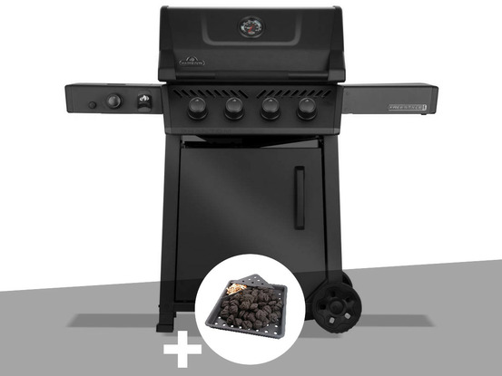 Barbecue gaz freestyle 425 noir 4 brûleurs + 1 sizzle zone série phantom + plate