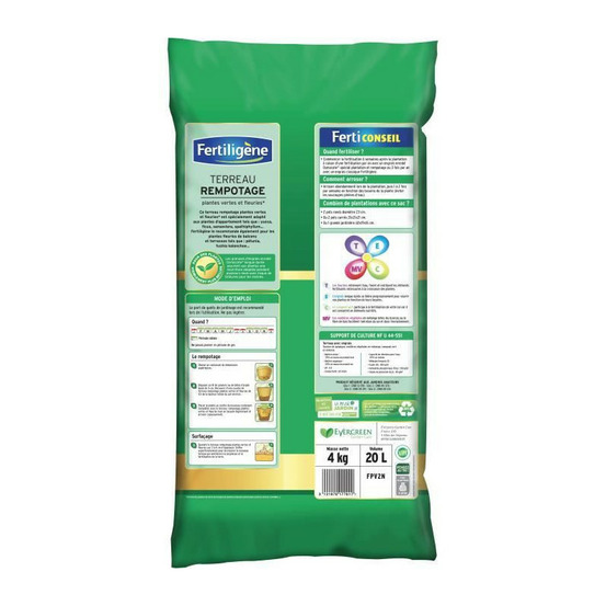 Fertiligene - terreau rempotage plantes vertes - 6l