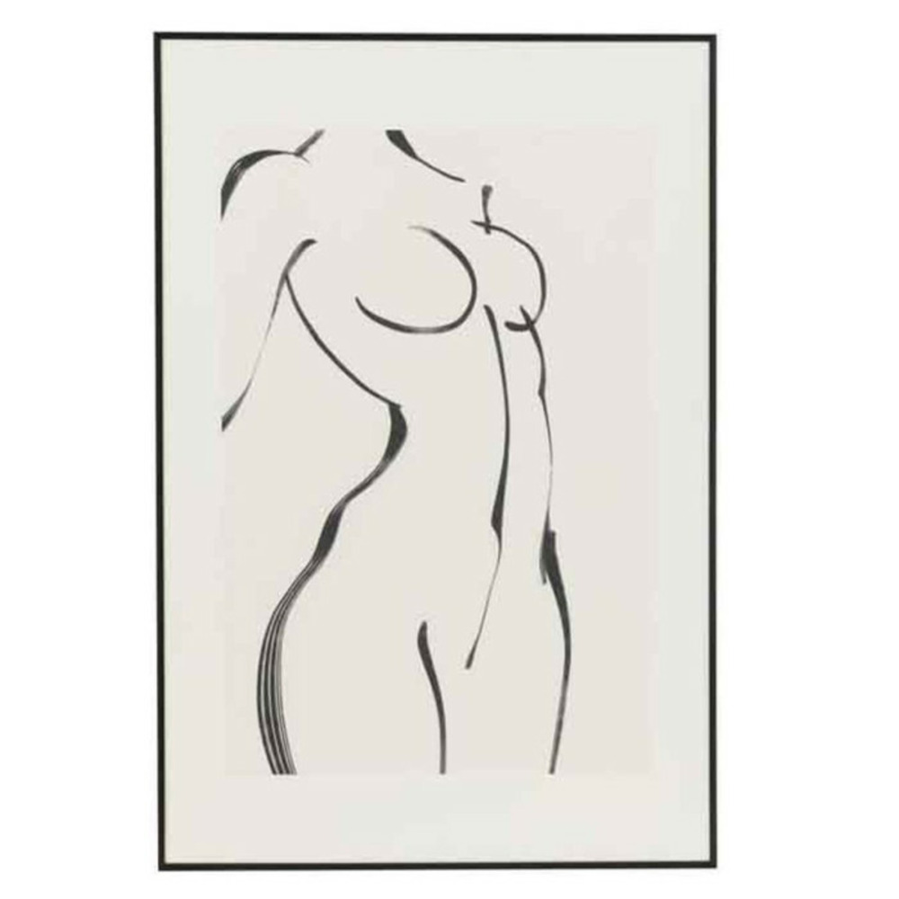 Cadre photo femme qui dessine 60x90cm blanc