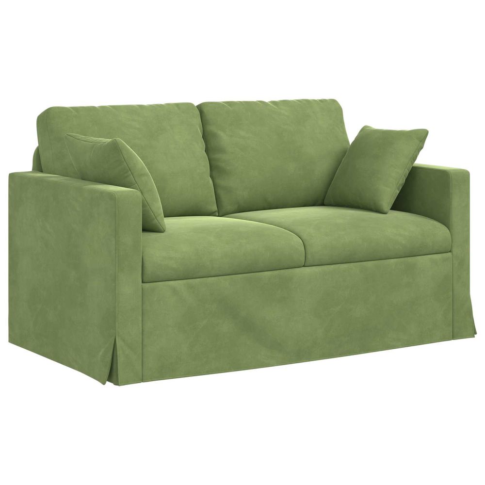 Canapé vert clair 138 x 78 x 80 cm velours