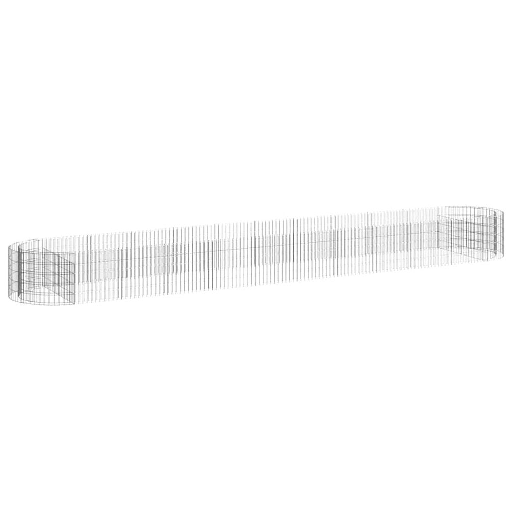 Lit surélevé à gabion fer galvanisé 600x100x50 cm