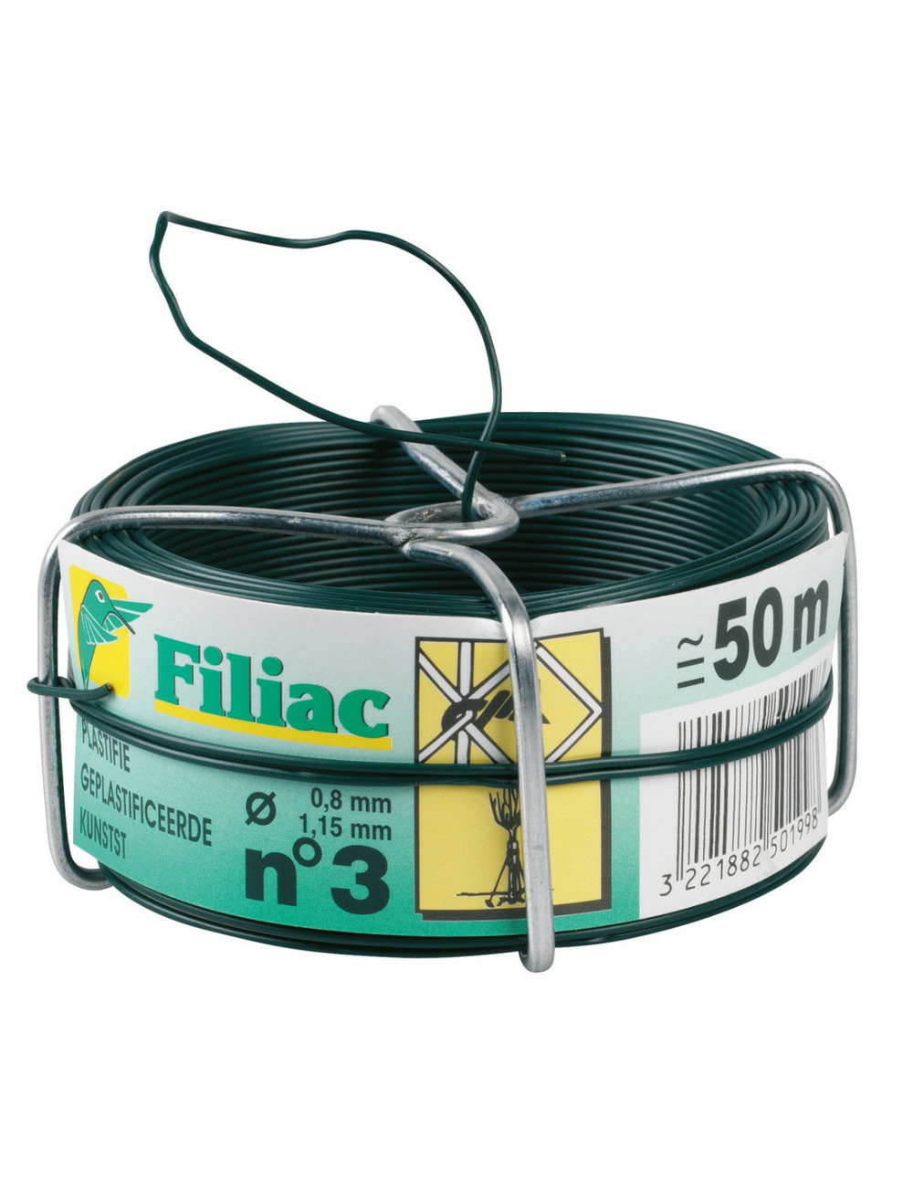 Fil galvanisé plastifie 1,15mm 50m vert n°3