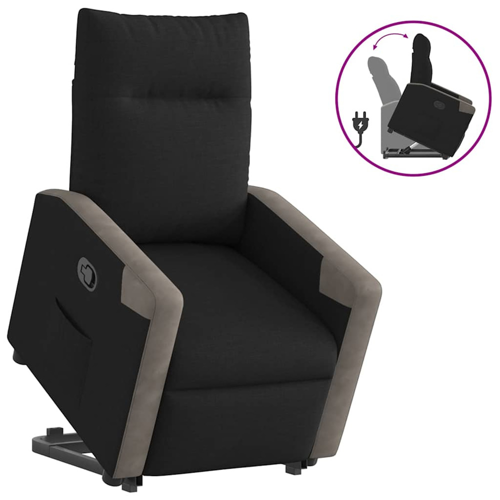 Fauteuil inclinable noir tissu