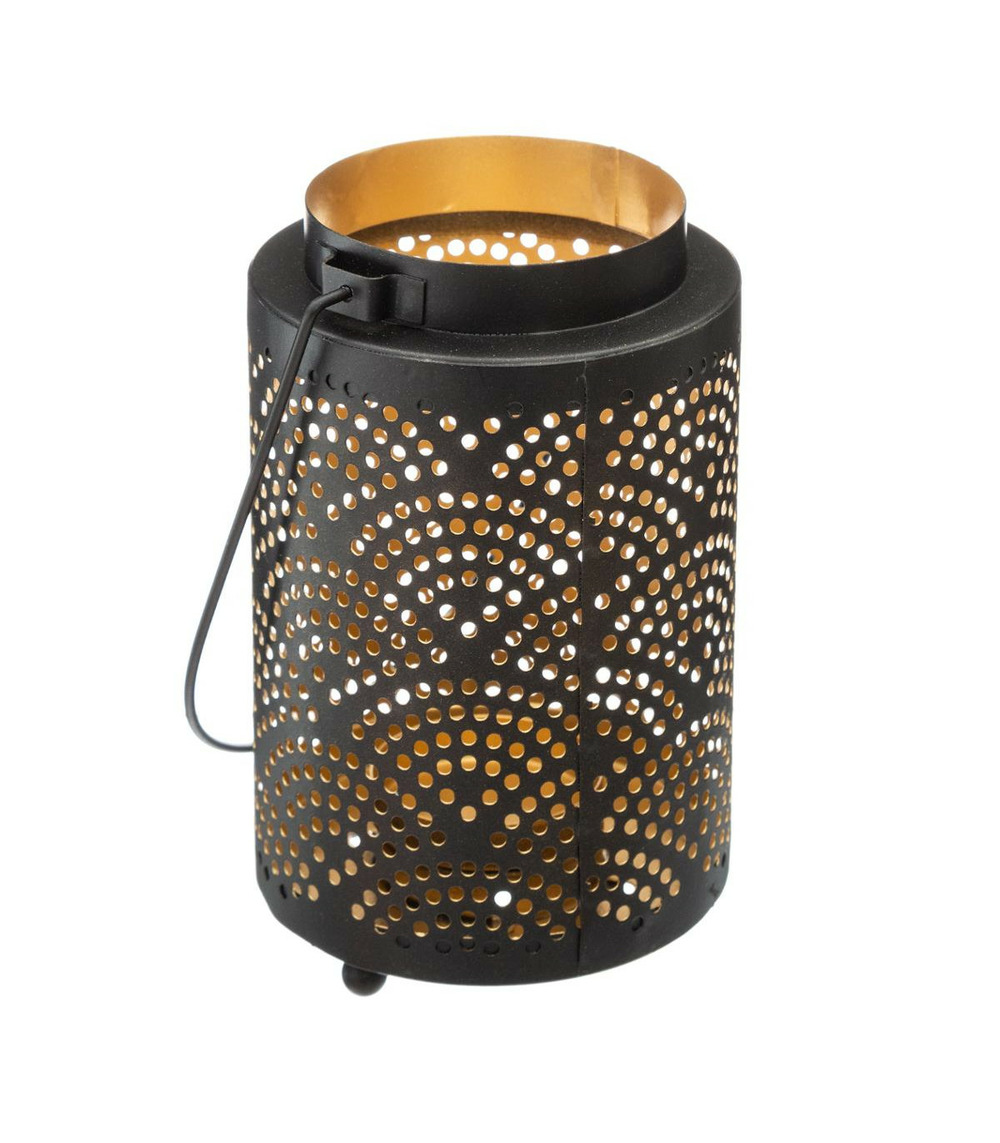 Lanterne design en métal h 13.5 cm