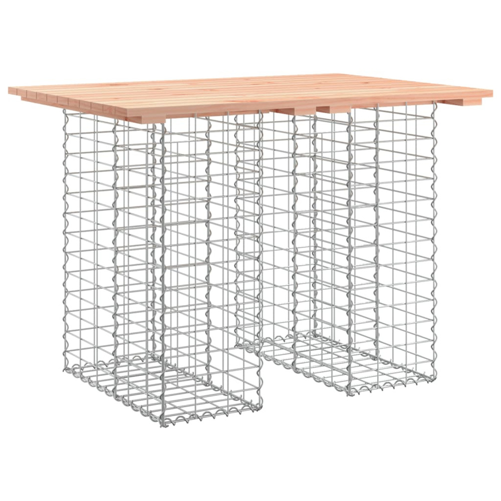 Table de jardin gabion design 100x70x72 cm bois massif douglas