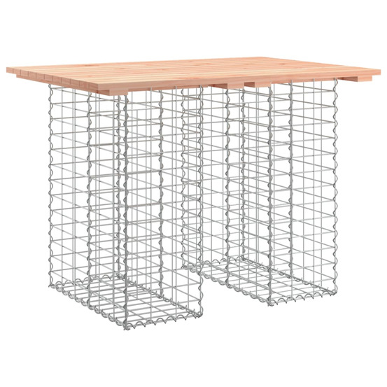 Table de jardin gabion design 100x70x72 cm bois massif douglas