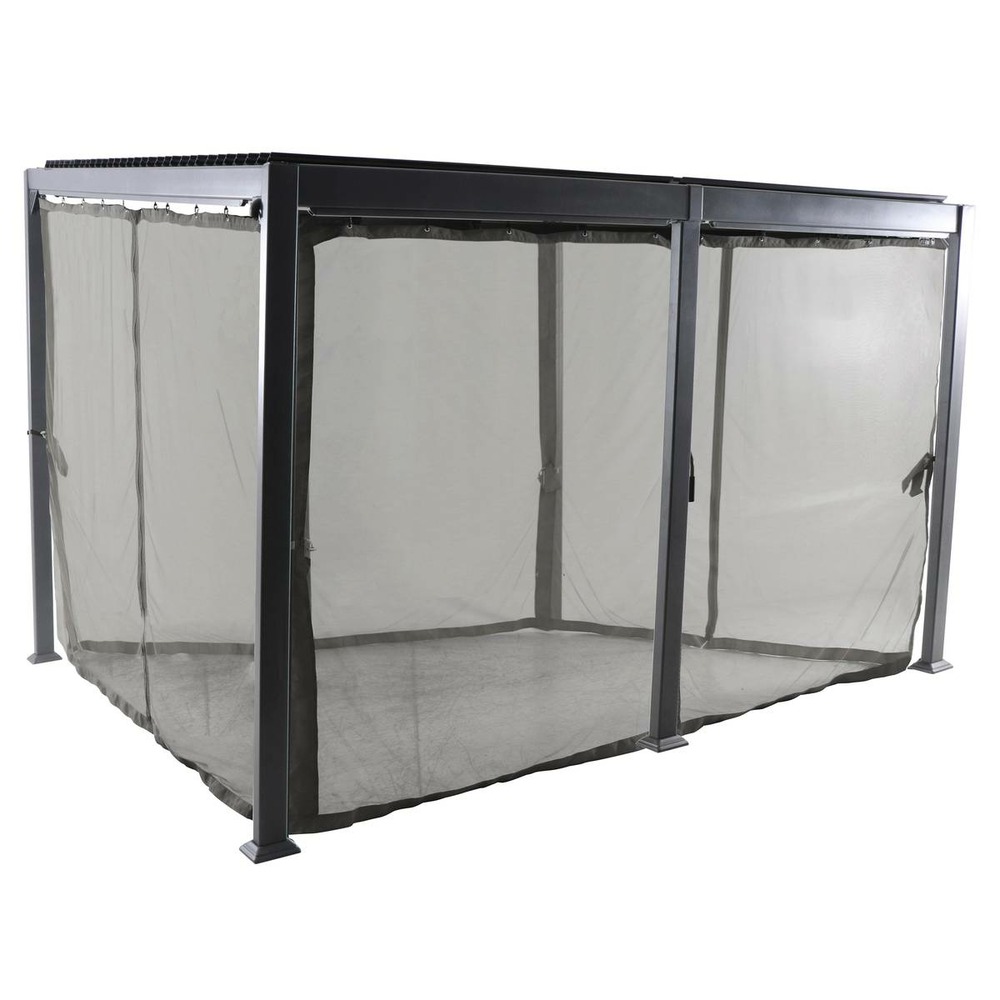 Moustiquaire pour pergola avila graphite (6 rideaux)