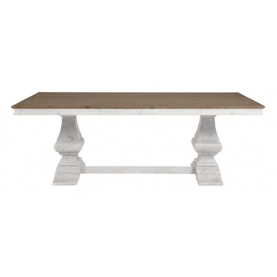 Table rectangulaire bois blanc - héritage interior's
