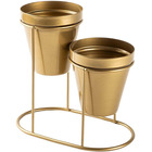 Cache-pots en métal 2 pots decorative