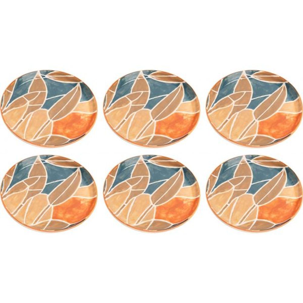 Assiette à dessert en grès serena 21 cm lot de 6