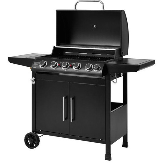Barbecue a gaz - cookingbox - paarl - 5 brûleurs - surface de cuisson : 70 x 42 cm - grille de cuisson en acier