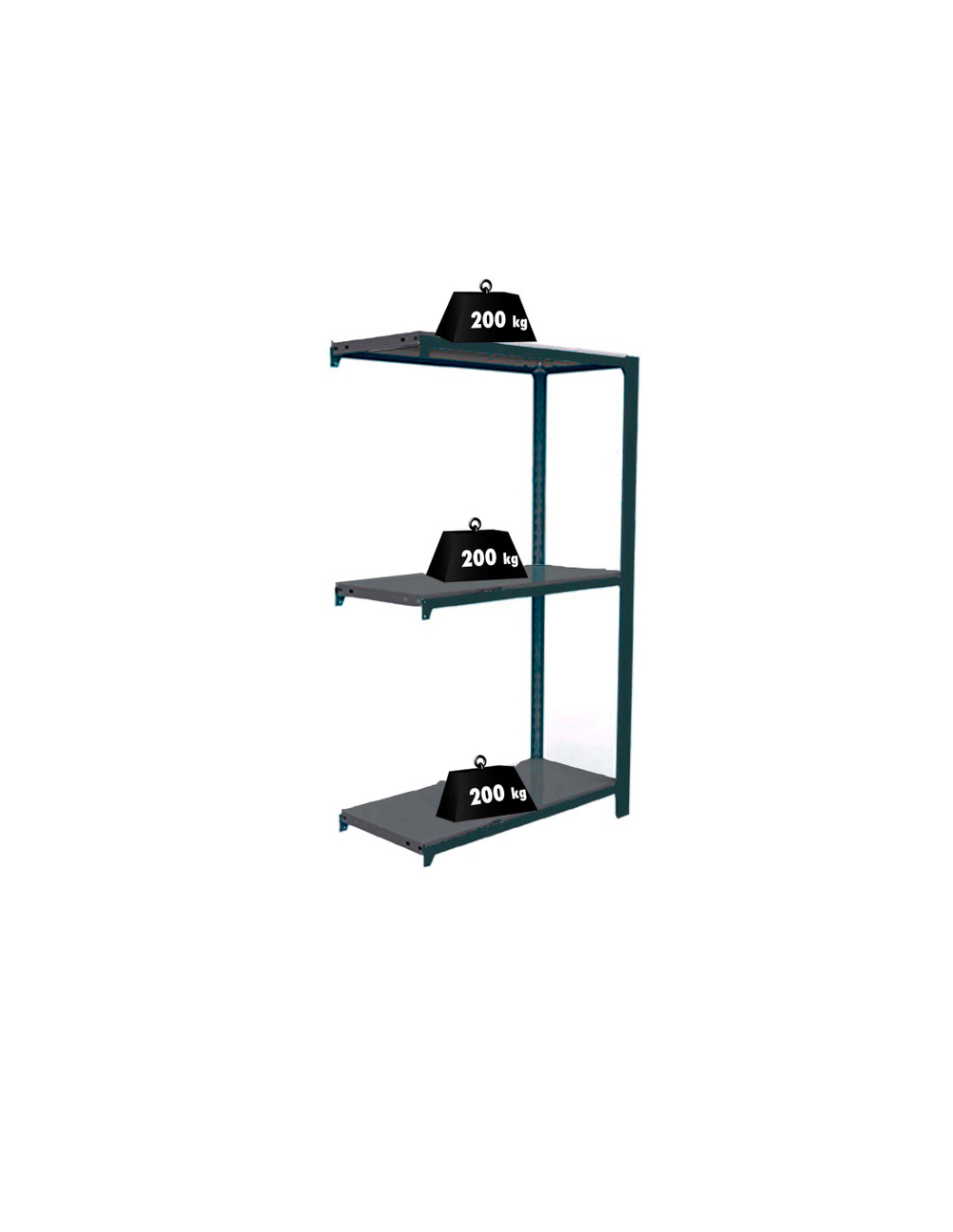 Etagère légère sans vis officlick 3/400 metal a.m. Antracite/antracite antracite 1000x900x400 - simonrack