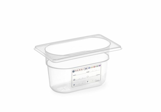 Bac gastronorme gn 1/9 0,6l transparent 176x108x(h)65 mm - hendi