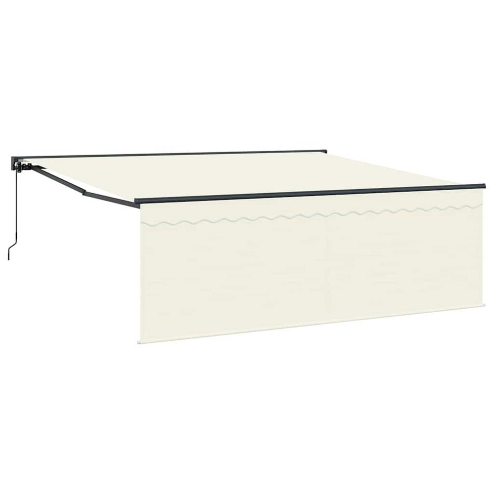 Auvent rétractable crème 400 × 300 cm polyester et aluminium