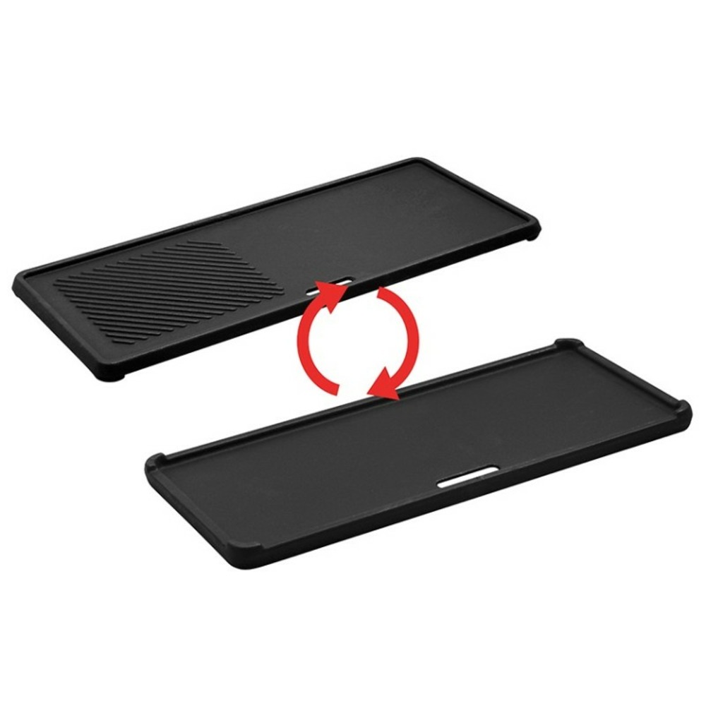 Plancha-grill réversible 1/3 en fonte - pour barbecues chicago 3