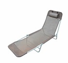 Transat chaise longue inclinable pliable chocolat - L182xl56xH24cm