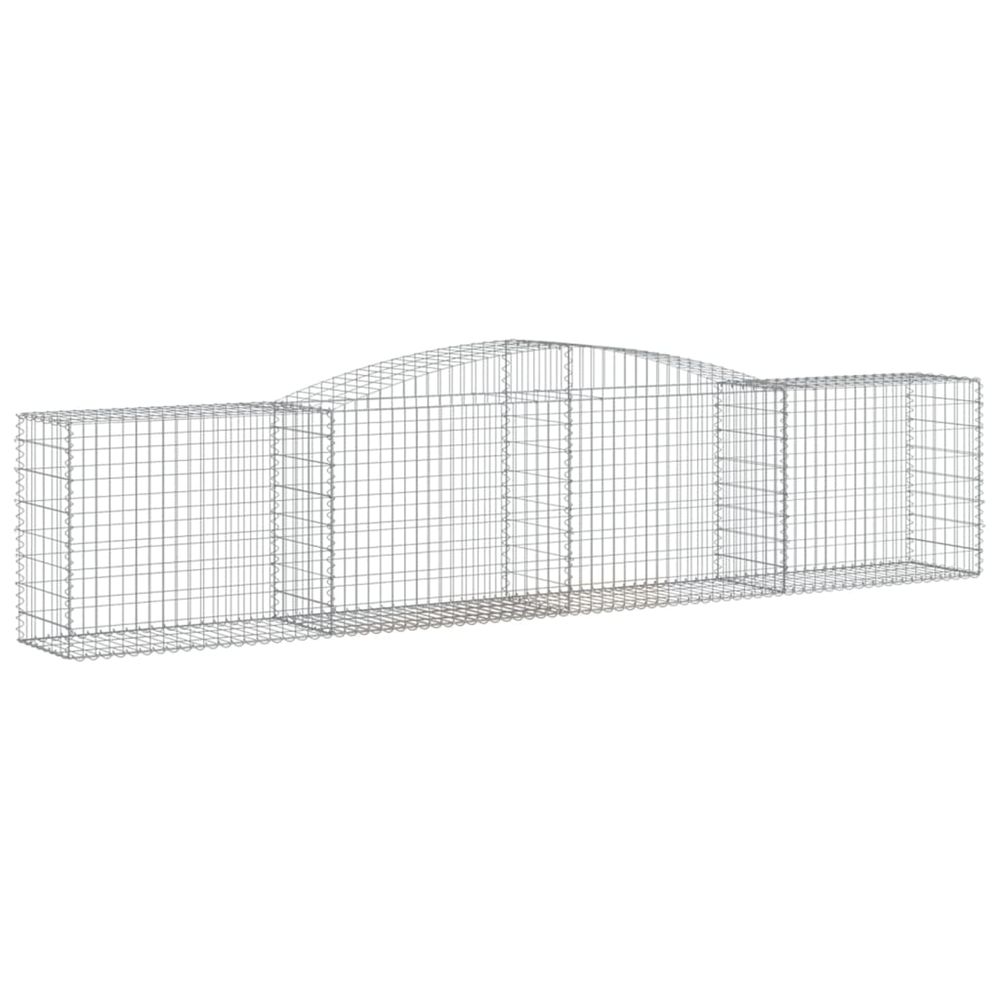 Panier de gabions arqué 400x50x80/100 cm fer galvanisé