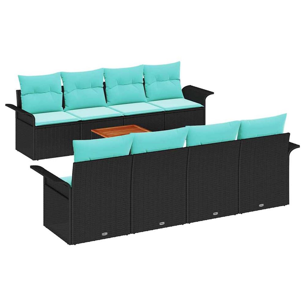 Ensemble de canapé de jardin 9 pc 8-nombre de places