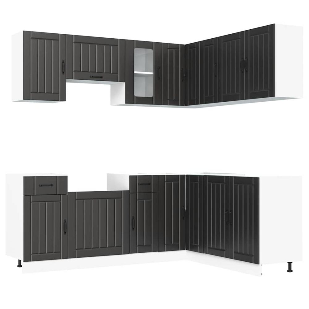 Ensemble d'armoires de cuisine 11 pcs kalmar bois d'ingénierie