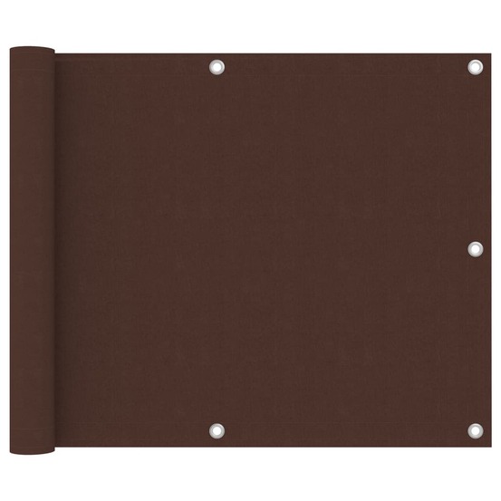 Écran de balcon marron 75x600 cm tissu oxford