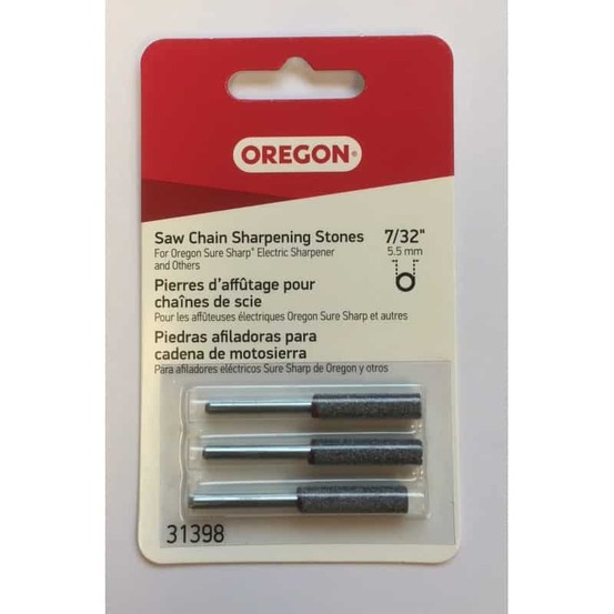 Lot de 3 pierres à aiguiser non filetées pour tronçonneuse 7/32 po - oregon 31398