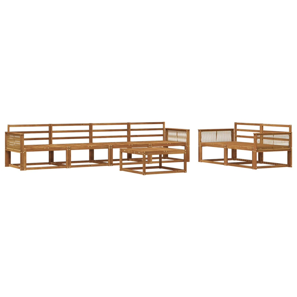 Ensemble de canapés d'extérieur 7 pcs naturel